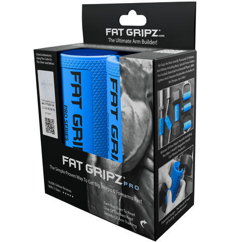 FAT GRIPZ Pro Series dumbbell grips in packaging